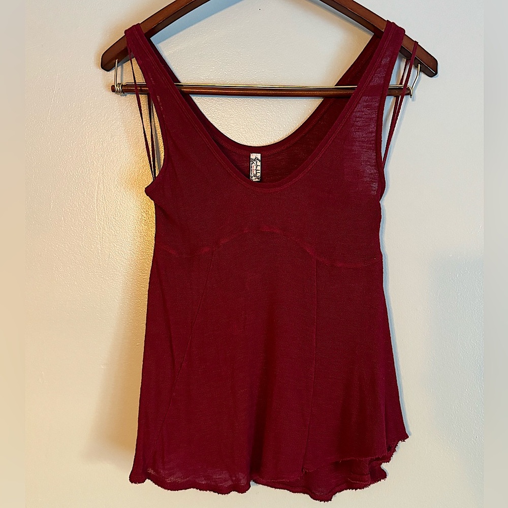 Free People Flowy Top Semi-Sheer